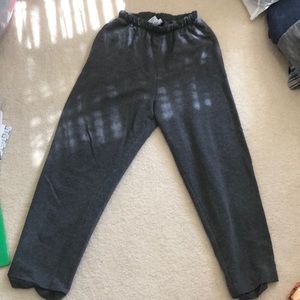 A pair of dark grey sweatpants by New York Laundry